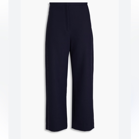 Tory Burch Wide Leg Black Linen Pants - Picture 2 of 11